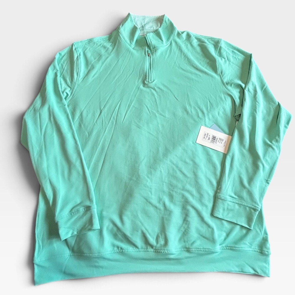 Kenneth Cole New York Mens Dreamy Green Quarter Zip Pullover XXL KH9D63PJ9DA5
